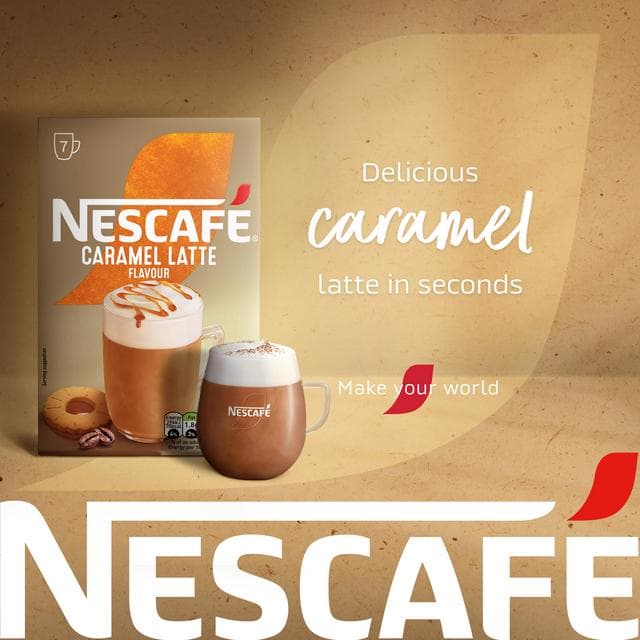 Nescafe Caramel Latte Instant Coffee Sachets x7 119g - gallery image 6