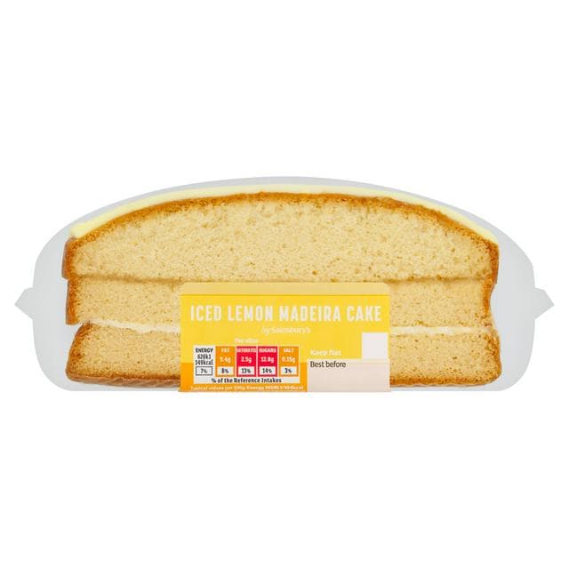 Sainsbury's 302g Iced Lemon Madeira Cake - gallery image 1