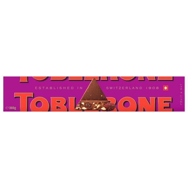 Toblerone 340g Milk Chocolate with Fruit & Almond Gifting Bar - gallery image 6