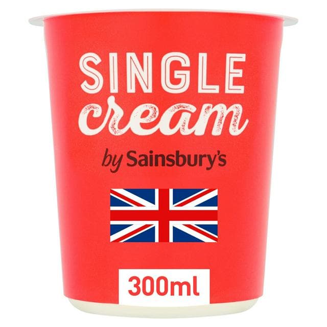 Sainsbury's British Single Cream 300ml - gallery image 1