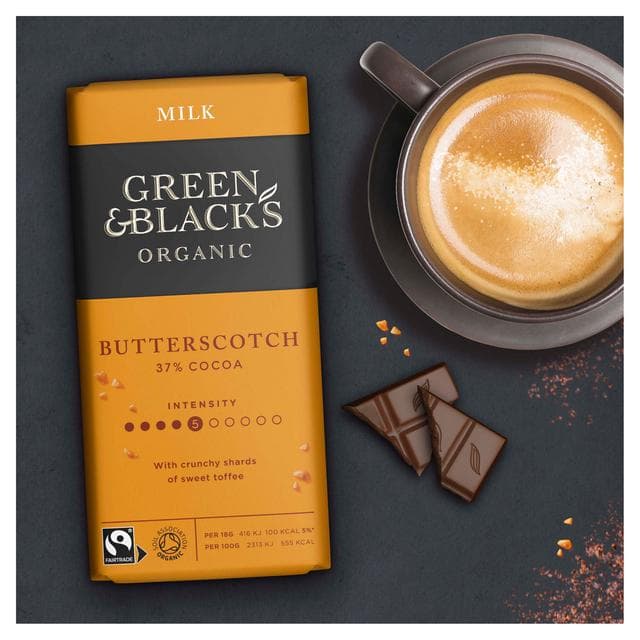 Green & Black's Organic Butterscotch Milk Chocolate Bar 90g - gallery image 2