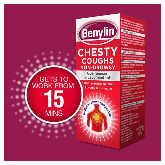 Benylin Chesty Coughs Non Drowsy Syrup 150ml - gallery image 4