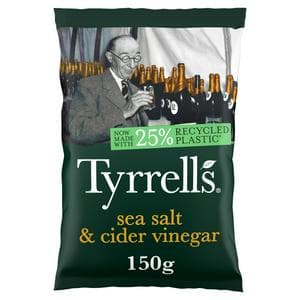 Tyrrells Cider Vinegar & Salt Sharing Crisps 150g