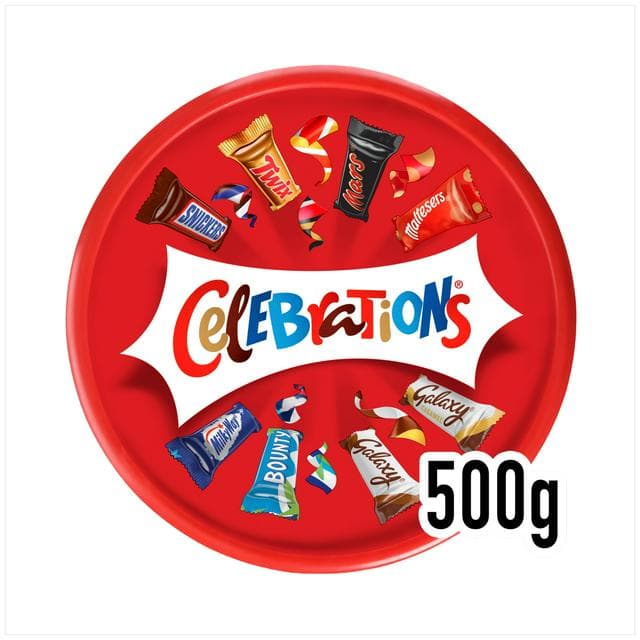 Celebrations 500g Milk Chocolate & Biscuit Bars Sharing Tub - gallery image 1