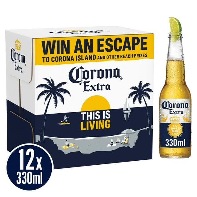 Corona 12 x 330ml Extra Premium Lager Beer Bottles - gallery image 1