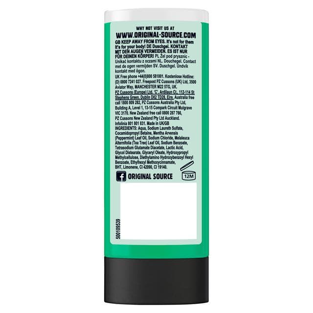 Original Source 50ml Mint & Tea Tree Shower Gel - gallery image 2