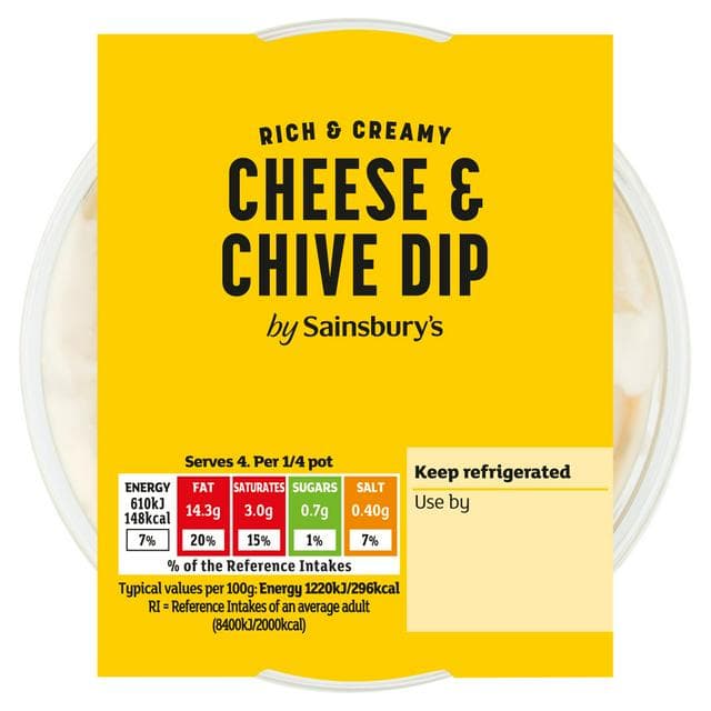 Sainsbury's Cheddar Cheese & Chive Dip 200g - gallery image 1