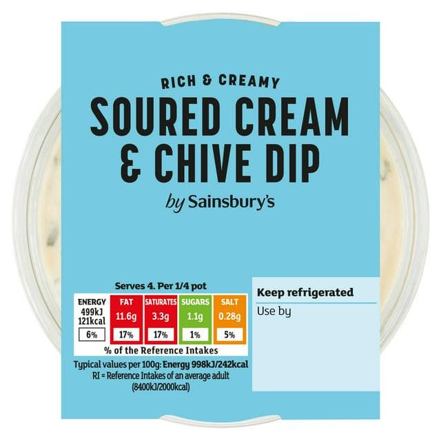 Sainsbury's Soured Cream & Chive Dip 200g - gallery image 1
