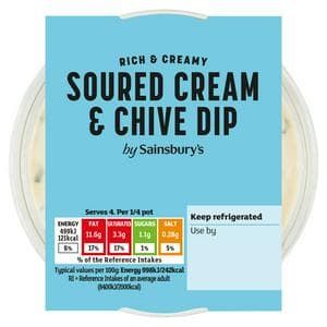 Sainsbury's Soured Cream & Chive Dip 200g