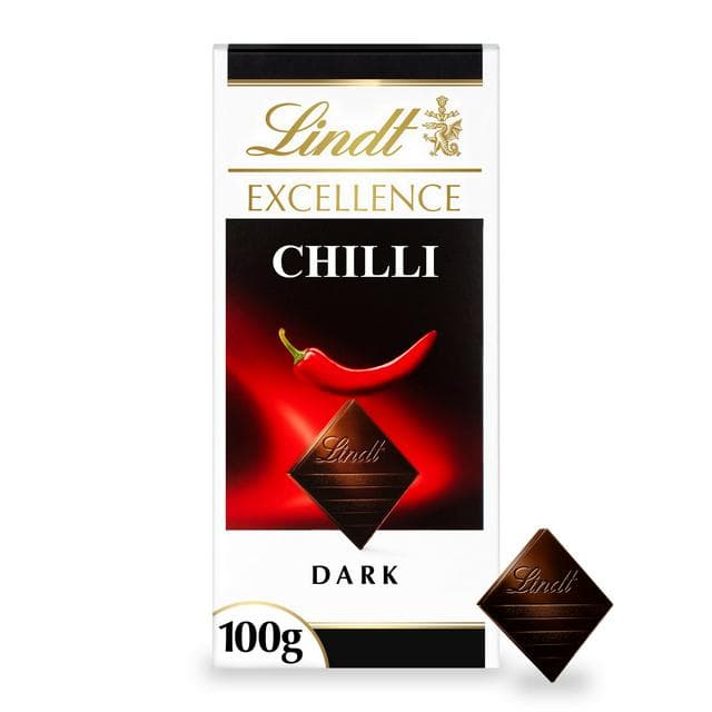 Lindt Excellence Dark Chilli Chocolate Bar 100g - gallery image 1