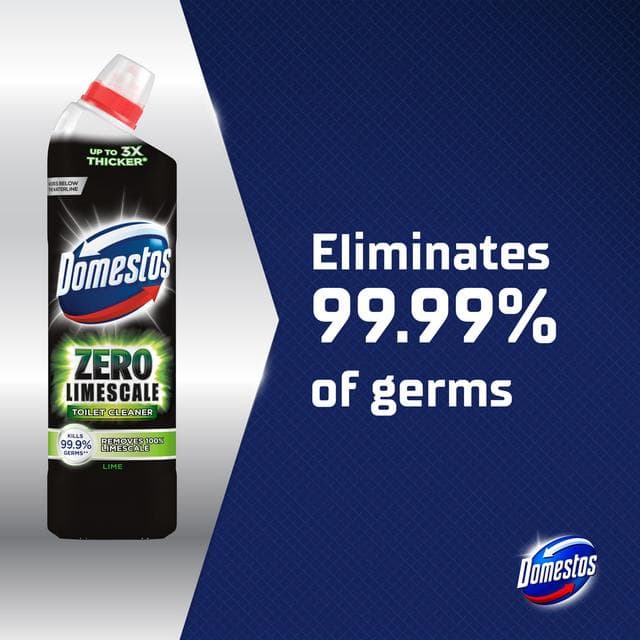 Domestos Zero Limescale Remover Lime Toilet Cleaner 750ml - gallery image 3