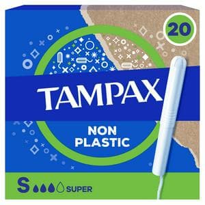 Tampax Super Tampons Applicator Cardboard x20