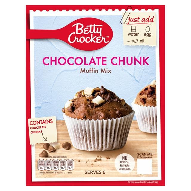 Betty Crocker Chocolate Chunk Muffin Mix Kit 335g - gallery image 1