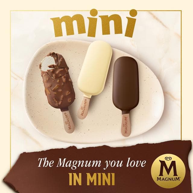 Magnum Mini Classic Almond & White Chocolate Ice Cream Sticks 6x55ml - gallery image 5