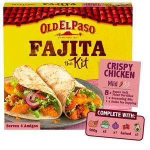 Old El Paso Mexican Oven Baked Crispy Chicken Fajita Kit 555g