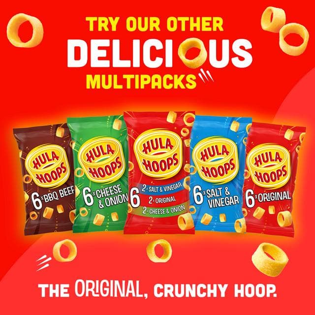 Hula Hoops BBQ Beef Potato Ring Crisps 6x24g - gallery image 2