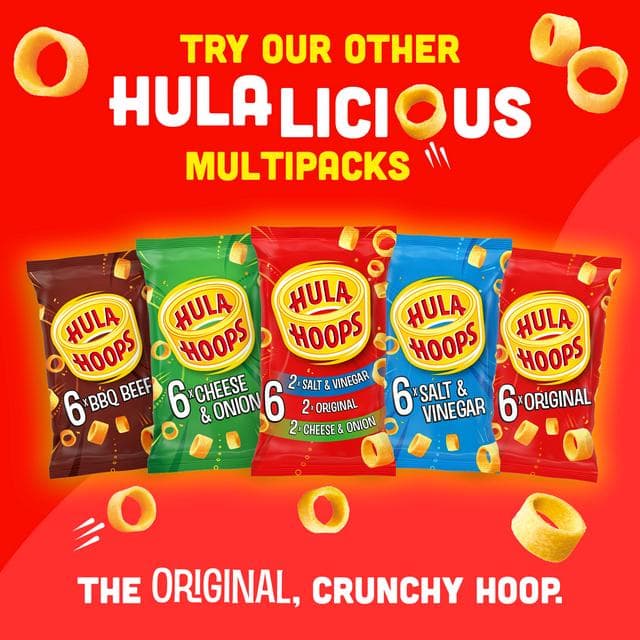 Hula Hoops BBQ Beef Potato Ring Crisps 6x24g - gallery image 3