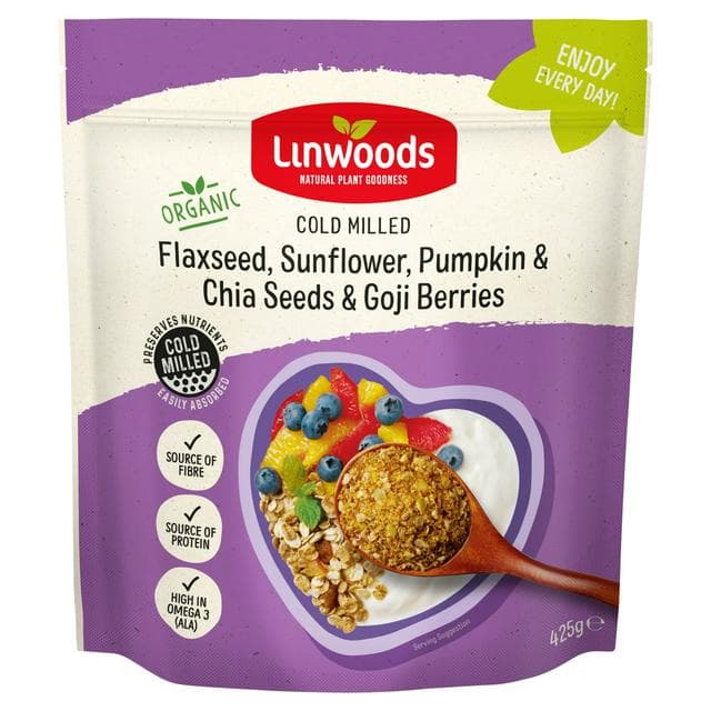Linwoods Organic Cold Milled Flaxseed, Sunflower, Pumpkin & Chia Seeds & Goji Berries 425g - gallery image 1