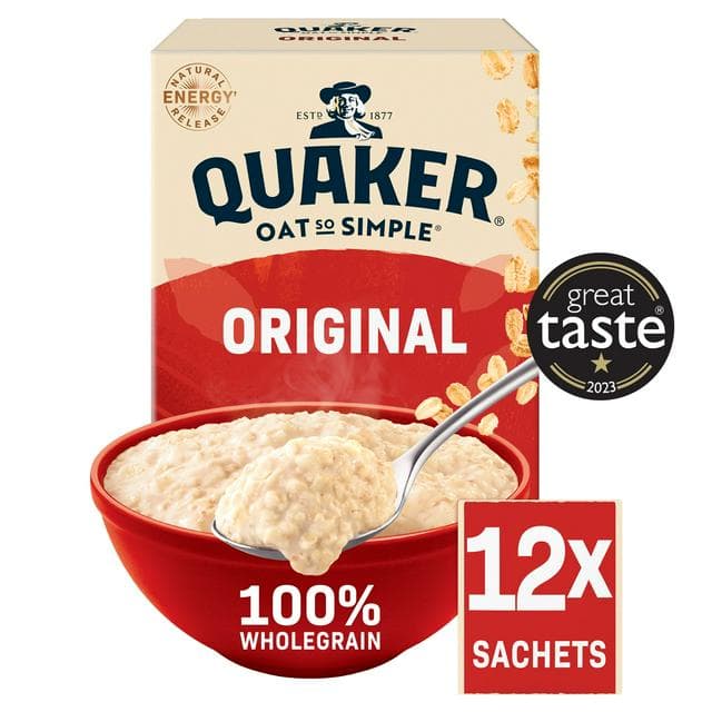 Quaker Oat So Simple 12 x 27g Original Porridge Sachets - gallery image 1