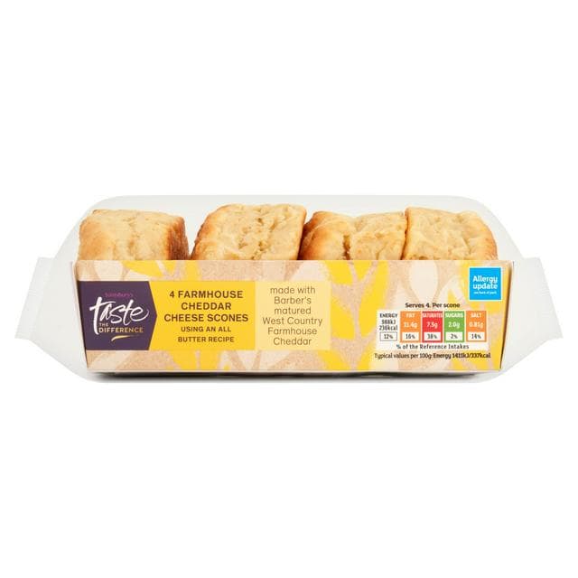 Sainsbury's Farmhouse Cheese Scones, Taste Difference x4 - gallery image 1