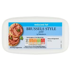 Sainsbury's Reduced Fat Brussels Spreadable Pate 175g