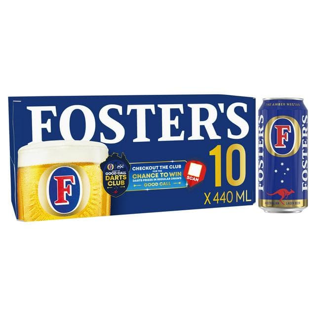 Foster's Lager Beer Can 10x440ml - gallery image 1