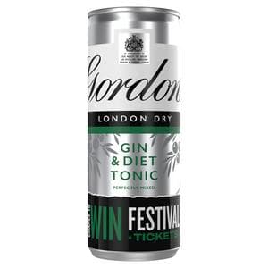 Gordon's Special Dry London Gin & Slimline Tonic Ready to Drink Can 250ml
