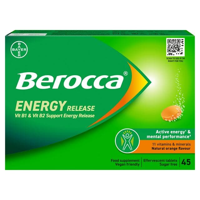 Berocca Orange Energy Effervescent Vitamin Tablets x45 - gallery image 1
