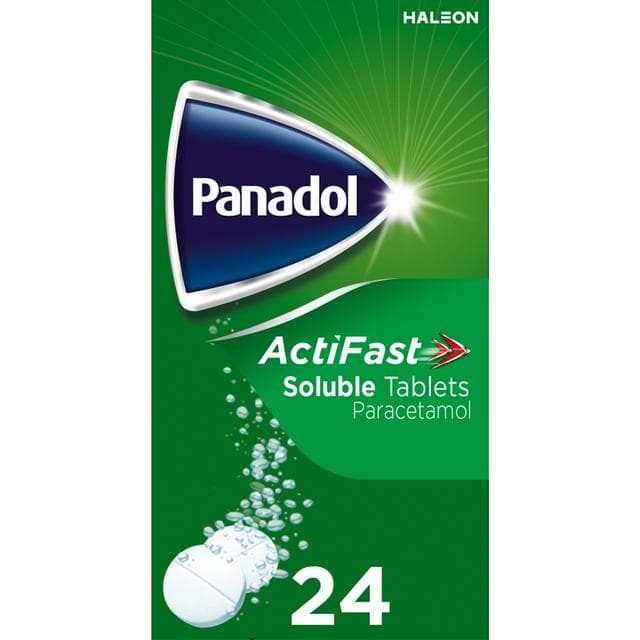 Panadol Actifast Soluble Paracetamol Tablets x24 500mg - gallery image 1