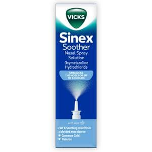 Vicks Sinex Soother Decongestant Nasal Spray For Blocked Nose 15ml