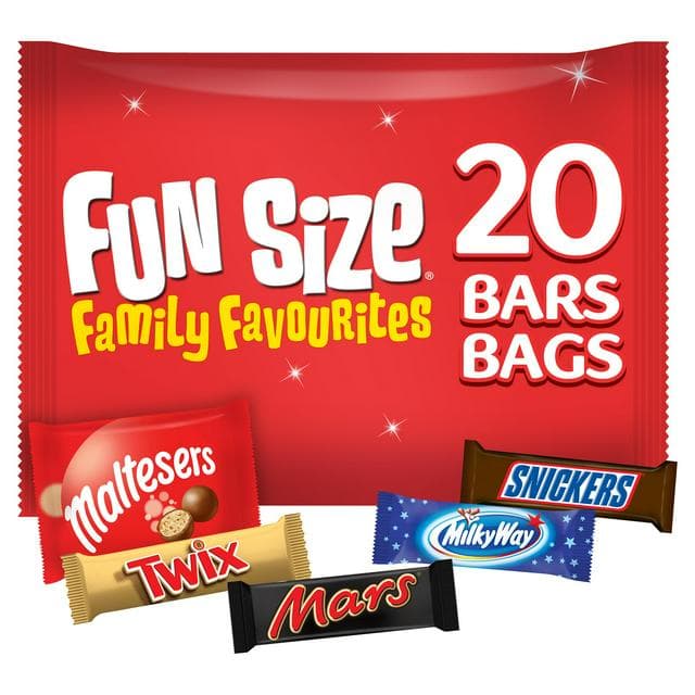 Mars Snickers Twix Maltesers & Milky Way Funsize Milk Chocolate Bars 20 Packs - gallery image 1