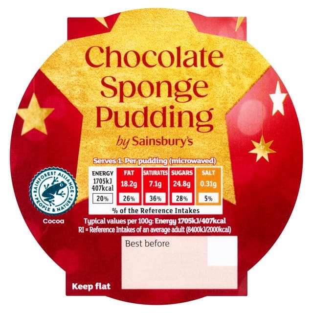 Sainsbury's 100g Chocolate Sponge Pudding - gallery image 1