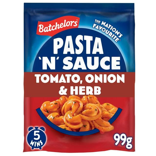 Batchelors Pasta n Sauce 110g Tomato, Onion & Herb Pasta Sachet - gallery image 1