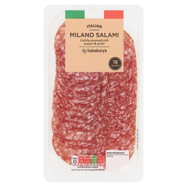 Sainsbury's Italian Milano Salami Slices 86g - gallery image 1
