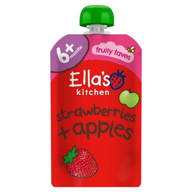 Ella's Kitchen Organic Strawberries & Apples Baby Food Pouch 4+ Months 120g - gallery image 1