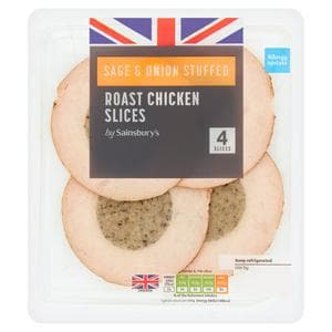 Sainsbury's British Roast Chicken & Stuffing 100g, x4 Slices