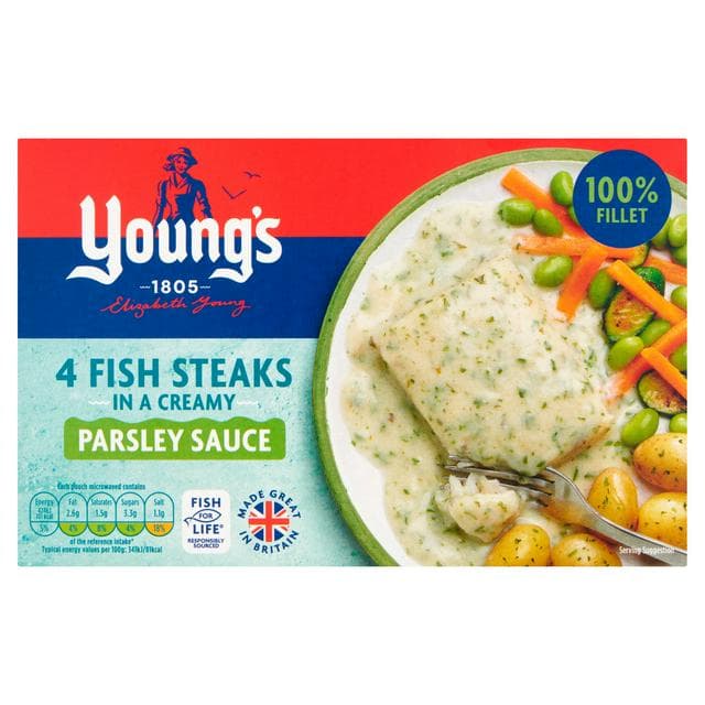 Young's Fish Steaks in a Creamy Parsley Sauce x4 560g - gallery image 1