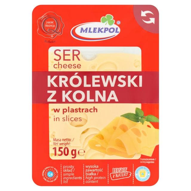 Mlekpol Krolewski Z Kolna Cheese Slices 150g - gallery image 1