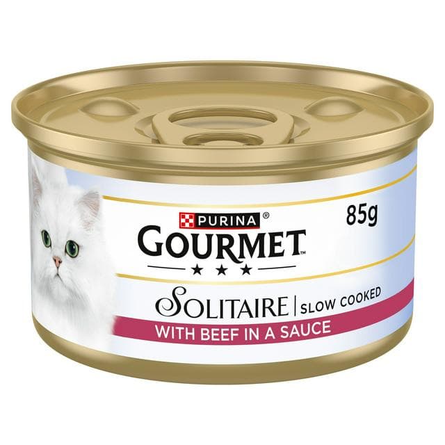Gourmet Solitaire Beef Wet Cat Food 85g - gallery image 1