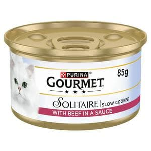 Gourmet Solitaire Beef Wet Cat Food 85g