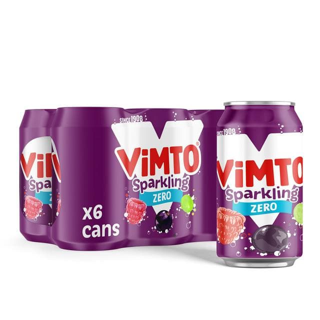 Vimto Sparkling, No Added Sugar 6x330ml - gallery image 1