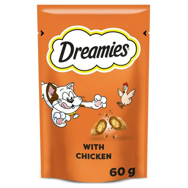 Dreamies 60g Cat Treat Biscuits with Chicken - gallery image 1