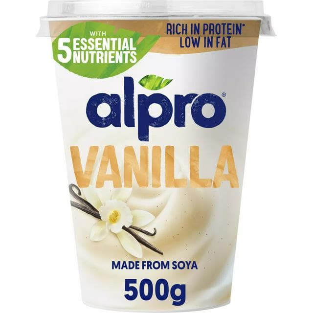 Alpro Vanilla Soya Plant Based Yoghurt Alternative 500g - gallery image 1