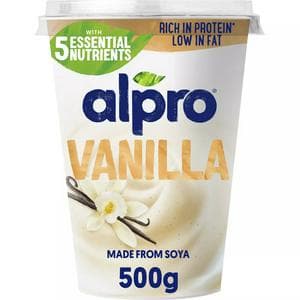 Alpro Vanilla Soya Plant Based Yoghurt Alternative 500g