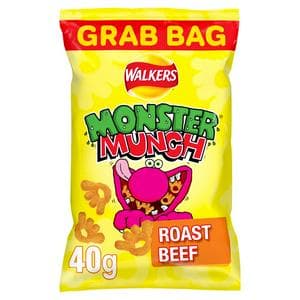 Walkers Monster Munch Roast Beef Grab Bag Crisps 40g