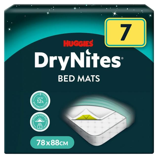 Huggies DryNites Bed Mats, Incontinence and Bed Wetting, compliment Pyjama Pants, 7 Mats - gallery image 1