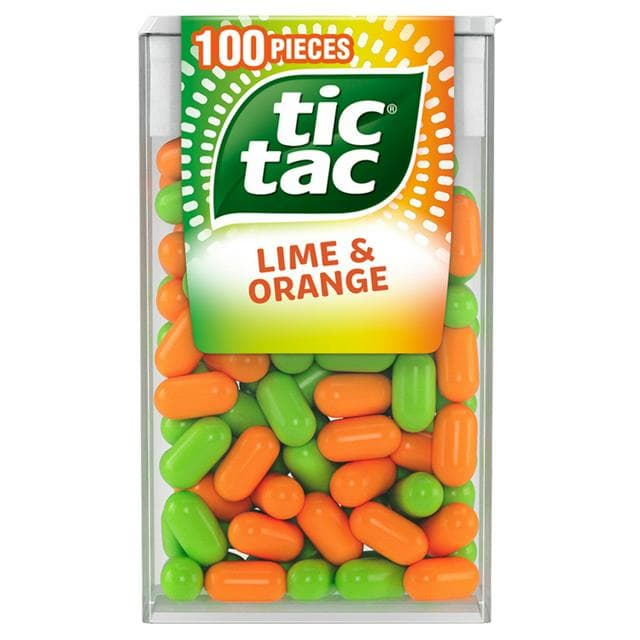 Tic Tac Lime & Orange Sweets x100 49g - gallery image 1