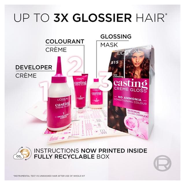 L'Oreal Paris Casting Creme Gloss Semi Permanent Hair Dye Chestnut Honey Brown 634 - gallery image 4