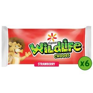 Wildlife Choobs Kids Strawberry Yoghurt Tubes 6x37g