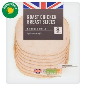Sainsbury's 8 British Roast Chicken Breast Slices 135g